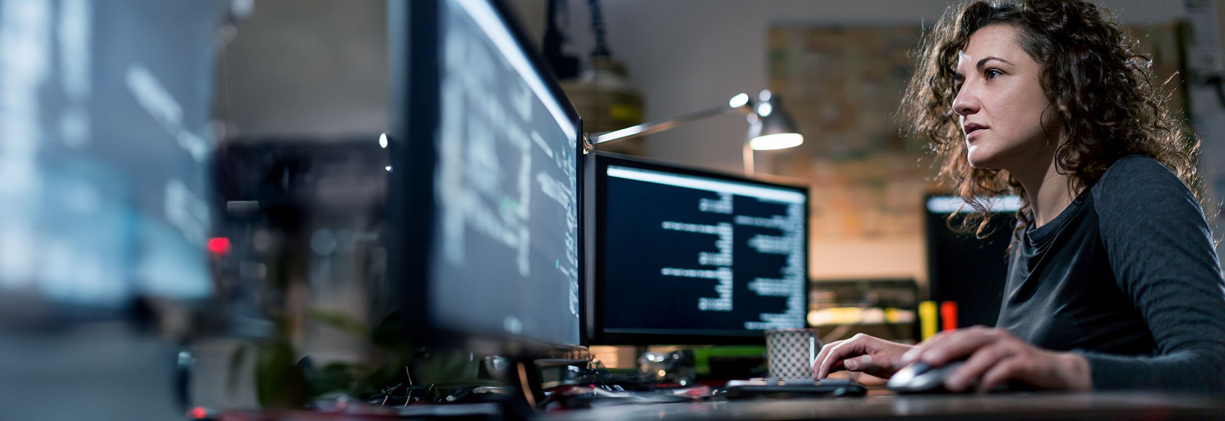A man searches for a dark web website.
